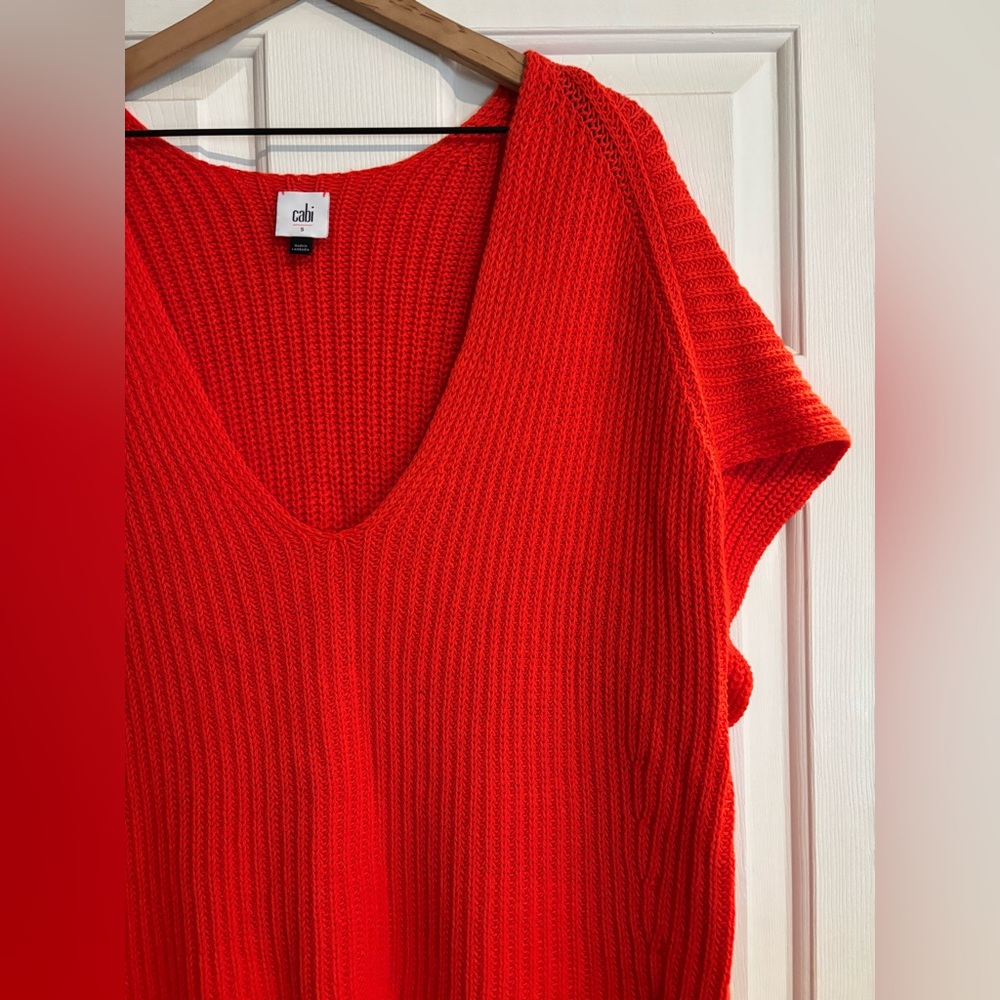 Cabi Oversized Knit Ruby Pullover Short Sleeve Sw… - image 5